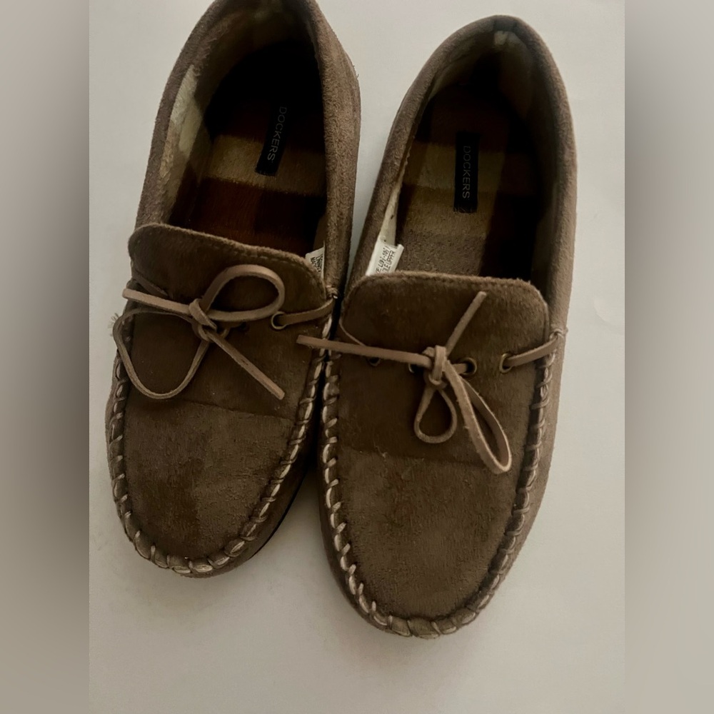 Dockers Men's Slippers, Size Large 9 1/2 to 10 1/2 Plaid Interior